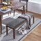 Versatile Upholstered Entryway Footstool Bench with Sturdy Wooden Legs